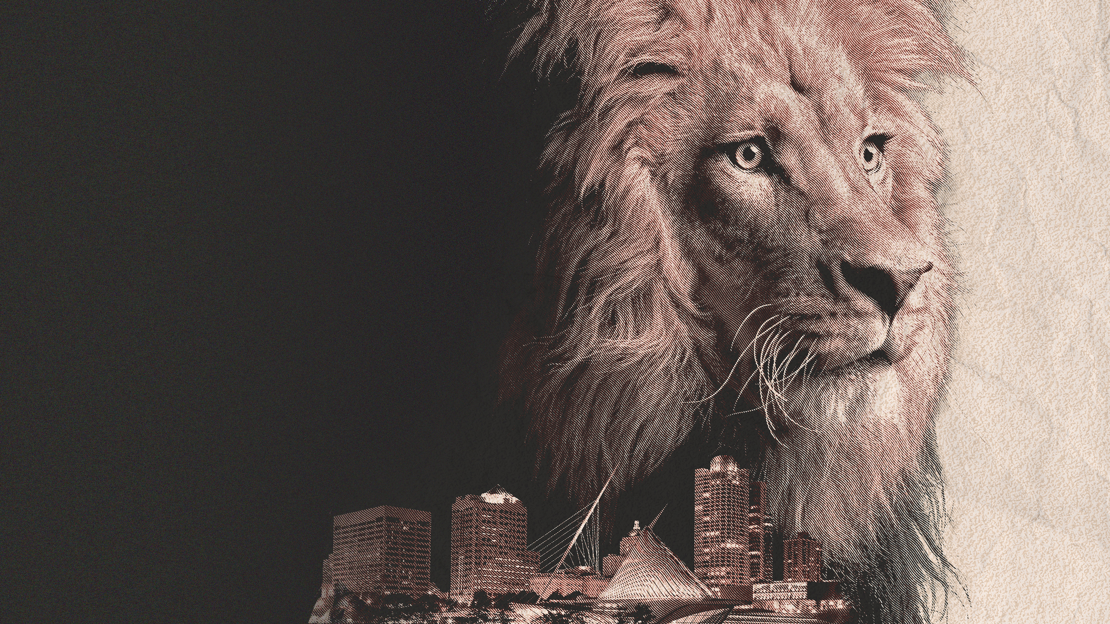 Backdrop for Urban Predator: Lion on the Loose