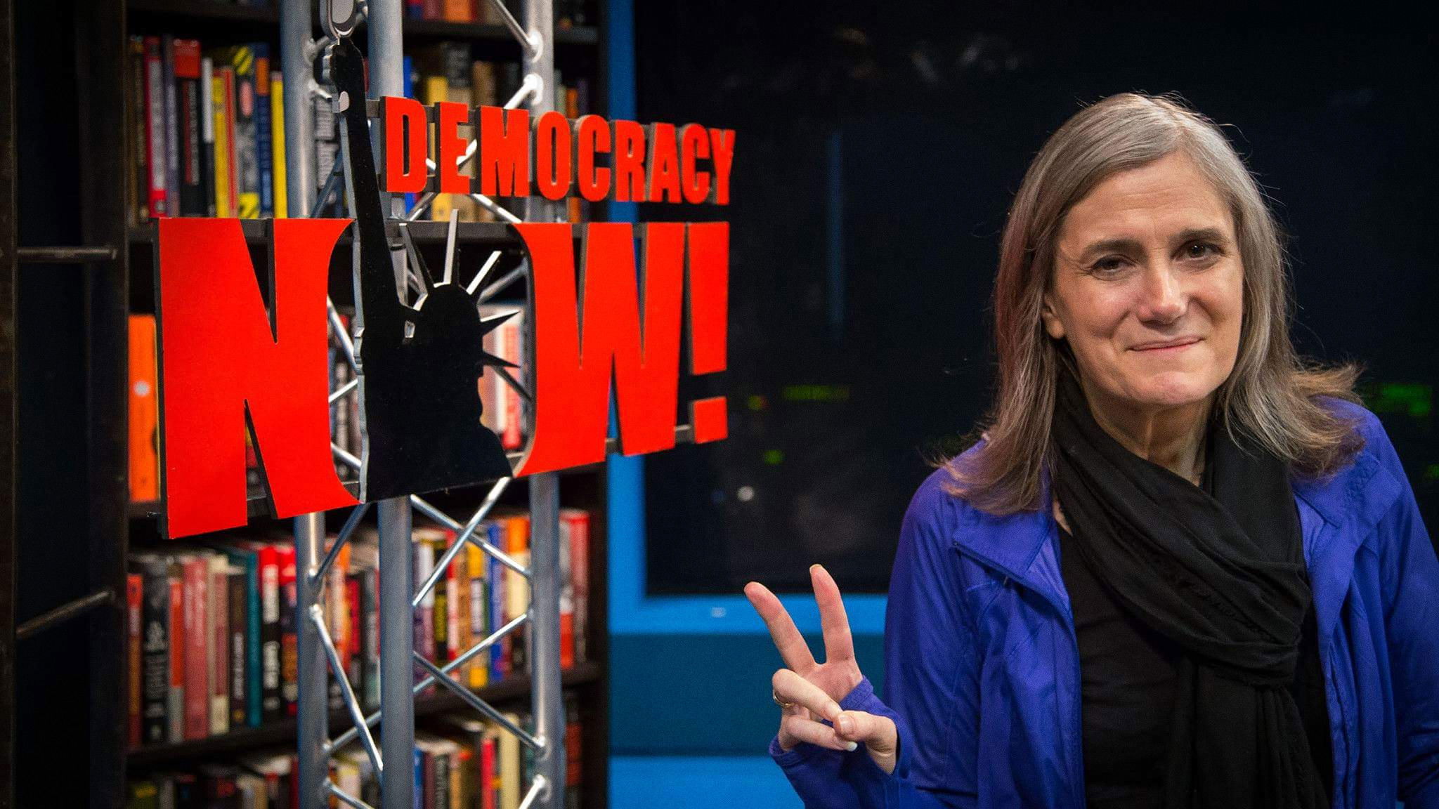 Backdrop for Democracy Now!