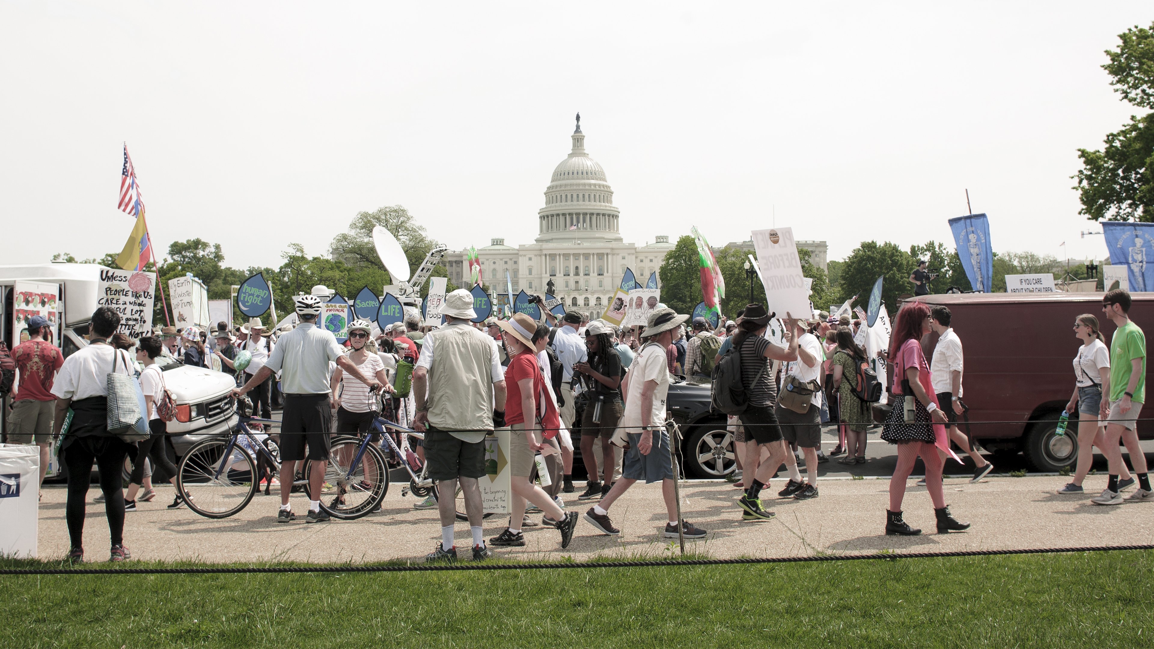 Backdrop for 2017 People's Climate March in Washington D.C.