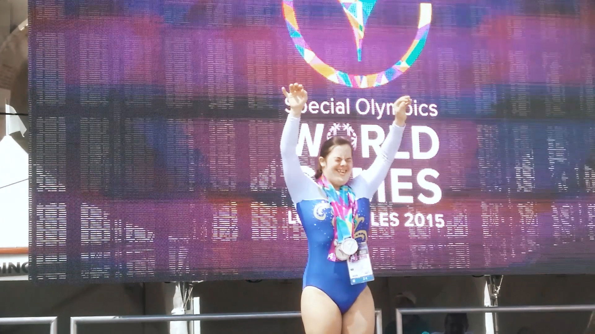 Backdrop for An Olympic Family