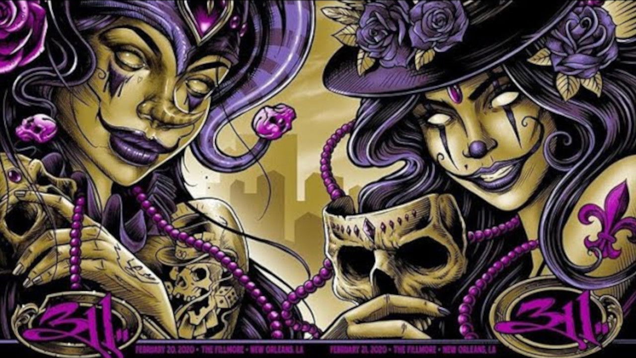 Backdrop for 311 - Mardi Gras 2020