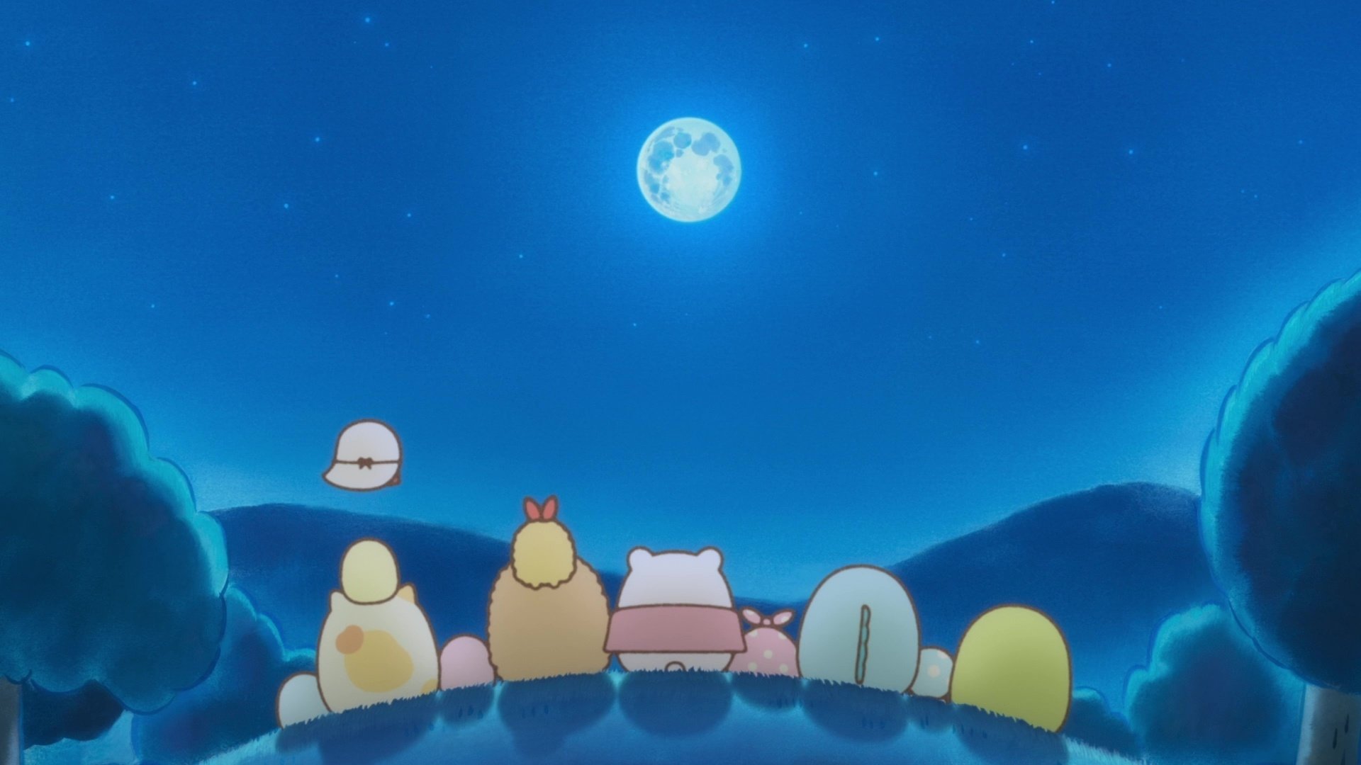 Backdrop for Sumikko Gurashi: The Little Wizard in the Blue Moonlight