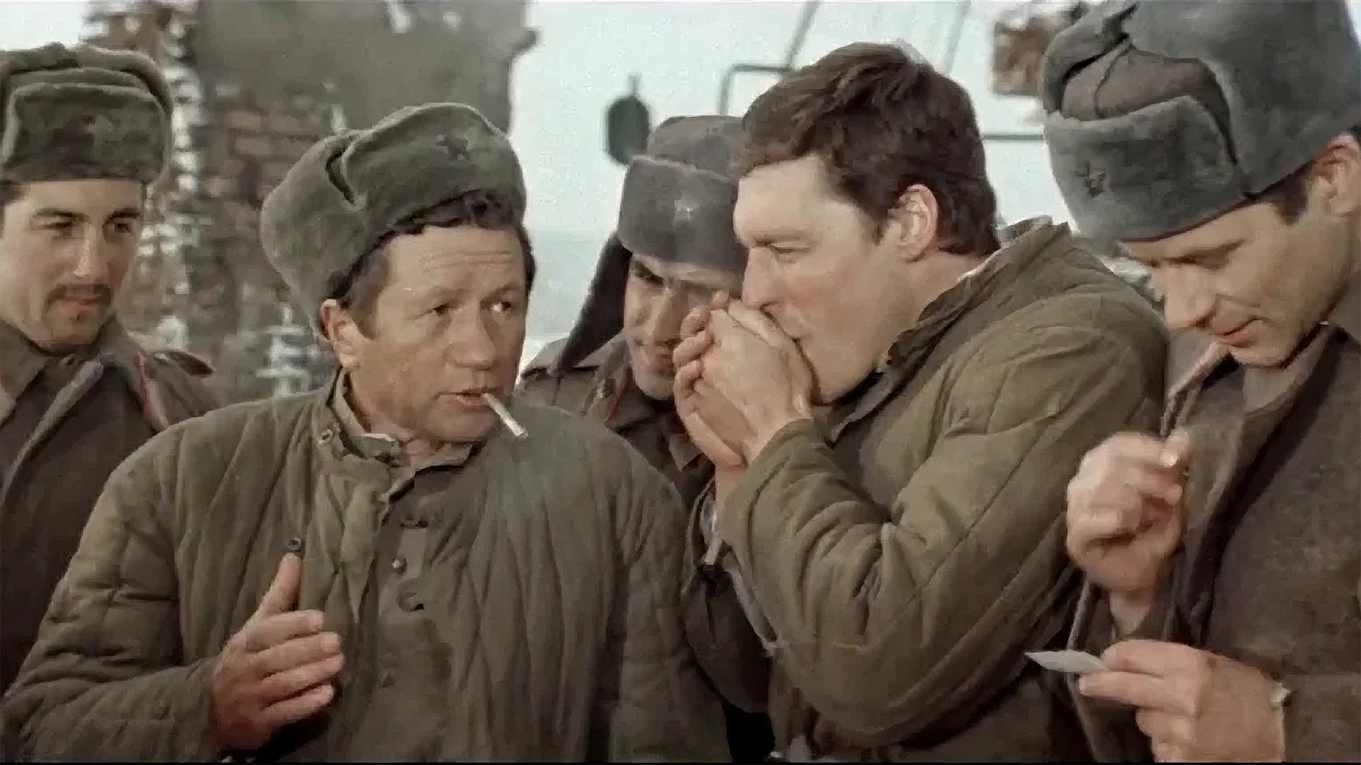 Backdrop for One-Two, Soldiers Were Going...