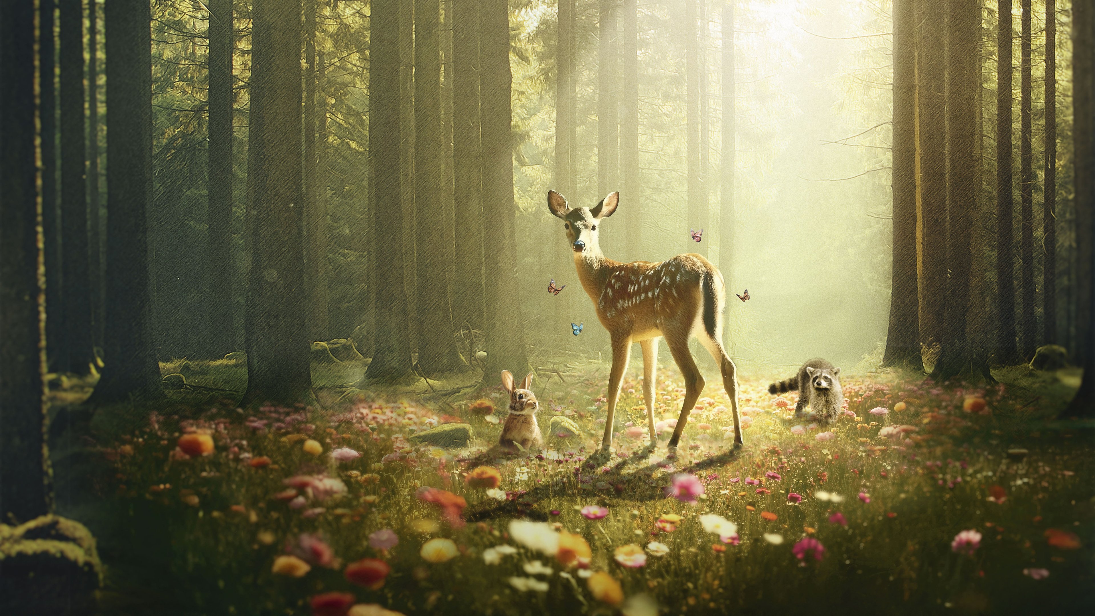 Backdrop for Bambi: A Tale of Life in the Woods