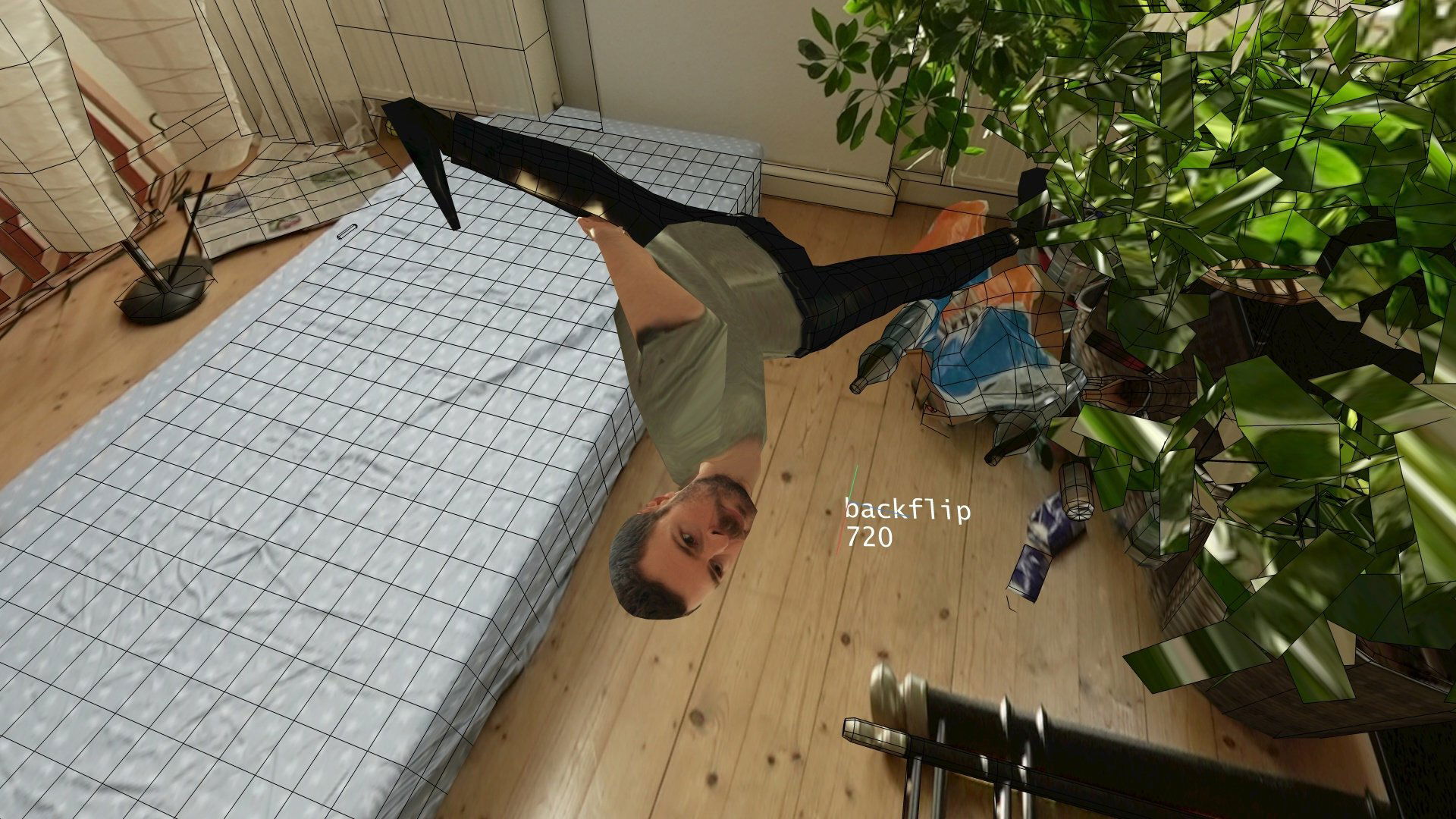 Backdrop for backflip