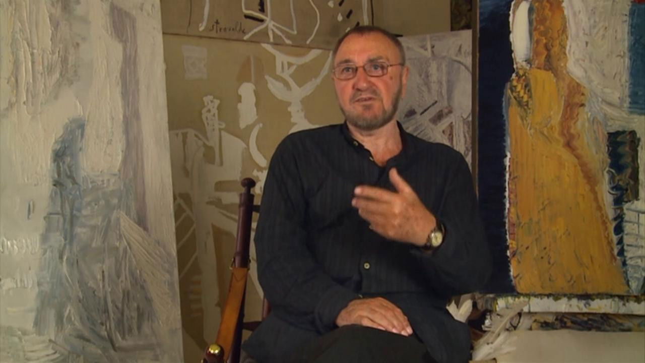 Backdrop for Eye Witness Interviews: Jürgen Böttcher