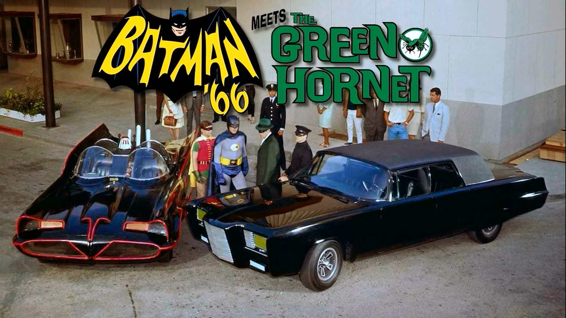 Backdrop for Batman '66 Meets the Green Hornet