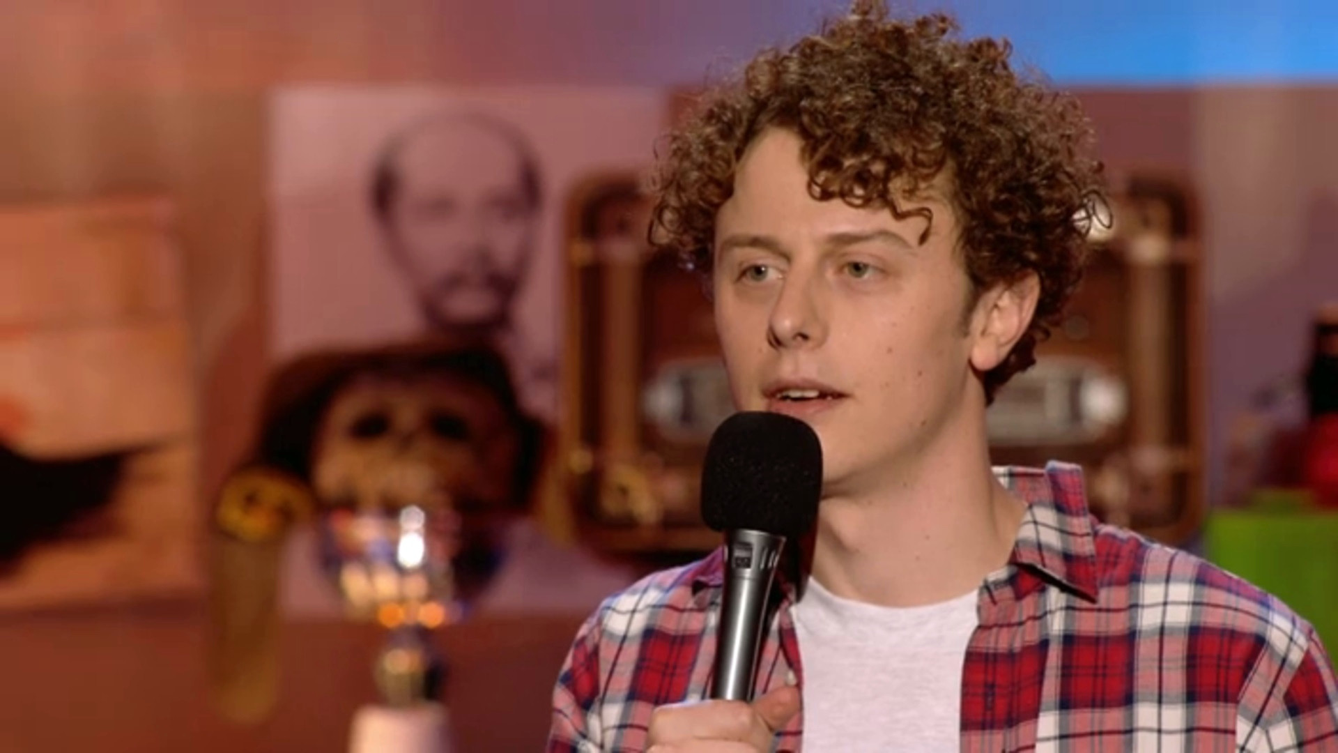 Backdrop for Norman on stage