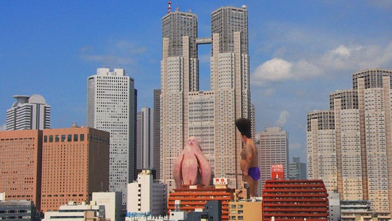 Backdrop for Big Man Japan