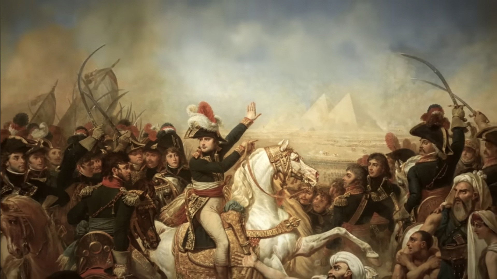 Backdrop for Napoleon in Egypt: Battle of the Pyramids 1798