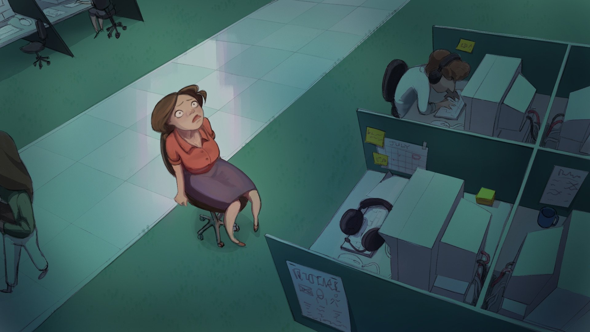 Backdrop for Hiccups, Please Hold