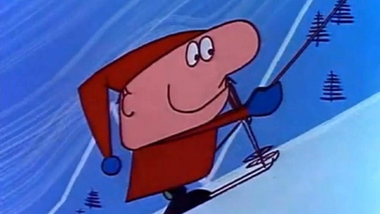 Backdrop for Mr. Rossi Goes Skiing