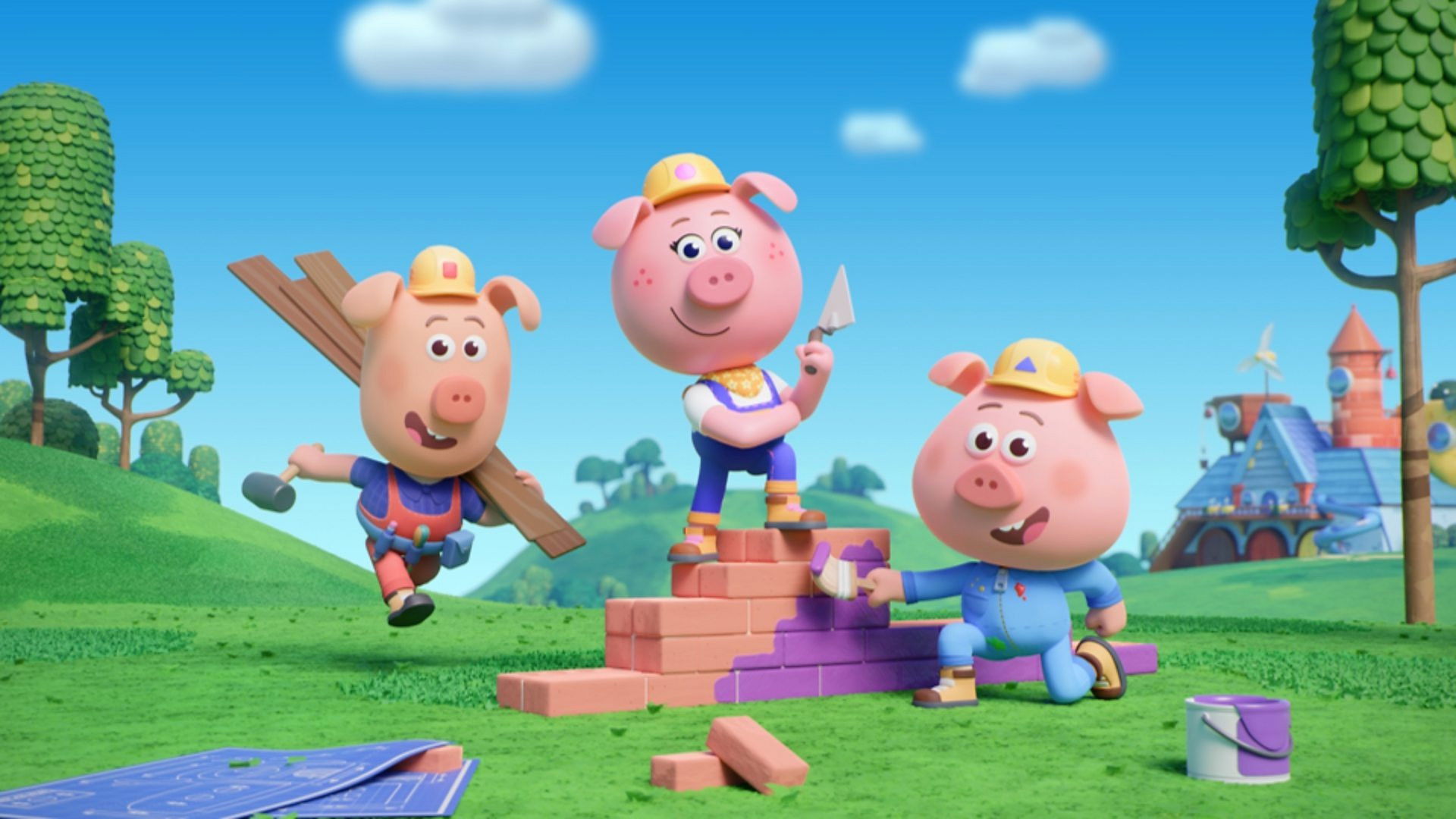 Backdrop for Piggy Builders