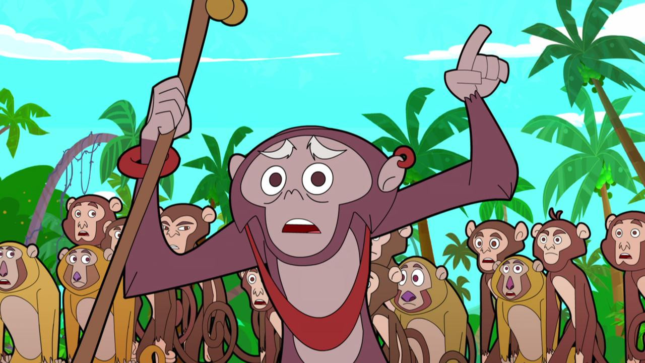 Backdrop for Little Singham Bandarpur Mein Hu Ha Hu