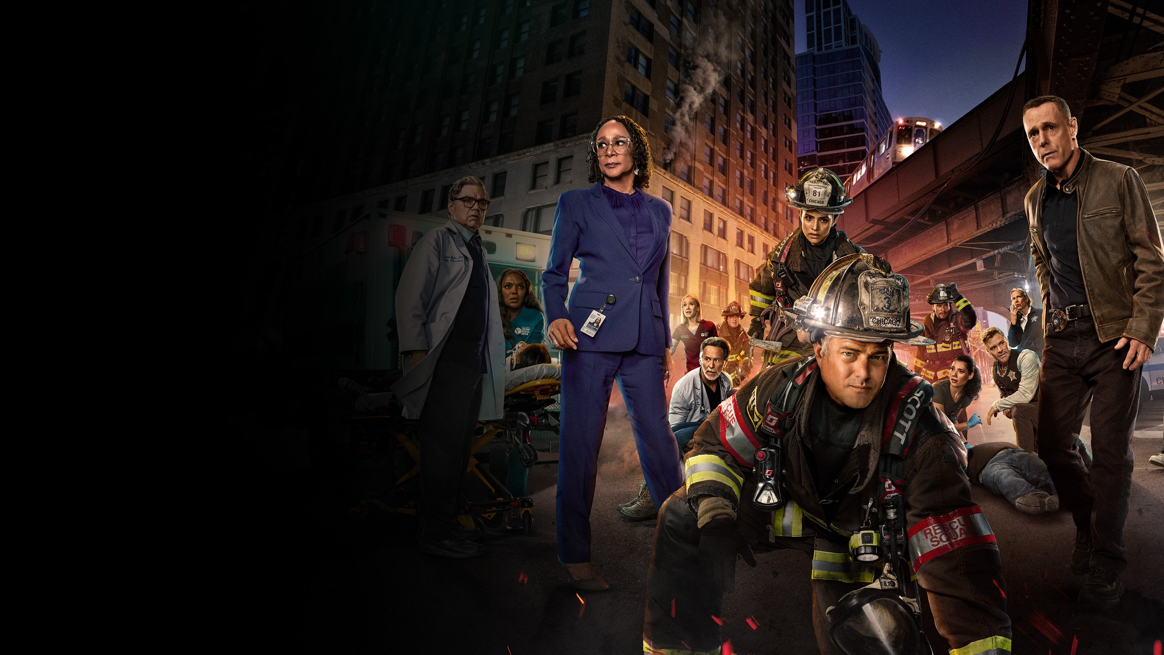 Backdrop for One Chicago Crossover Event