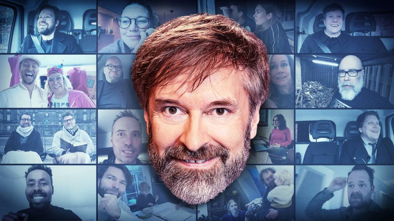 Backdrop for Danmark griner