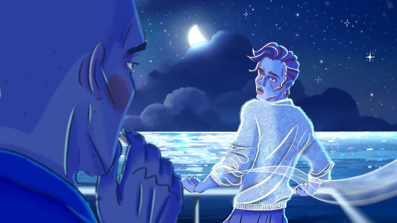 Backdrop for Christopher at Sea