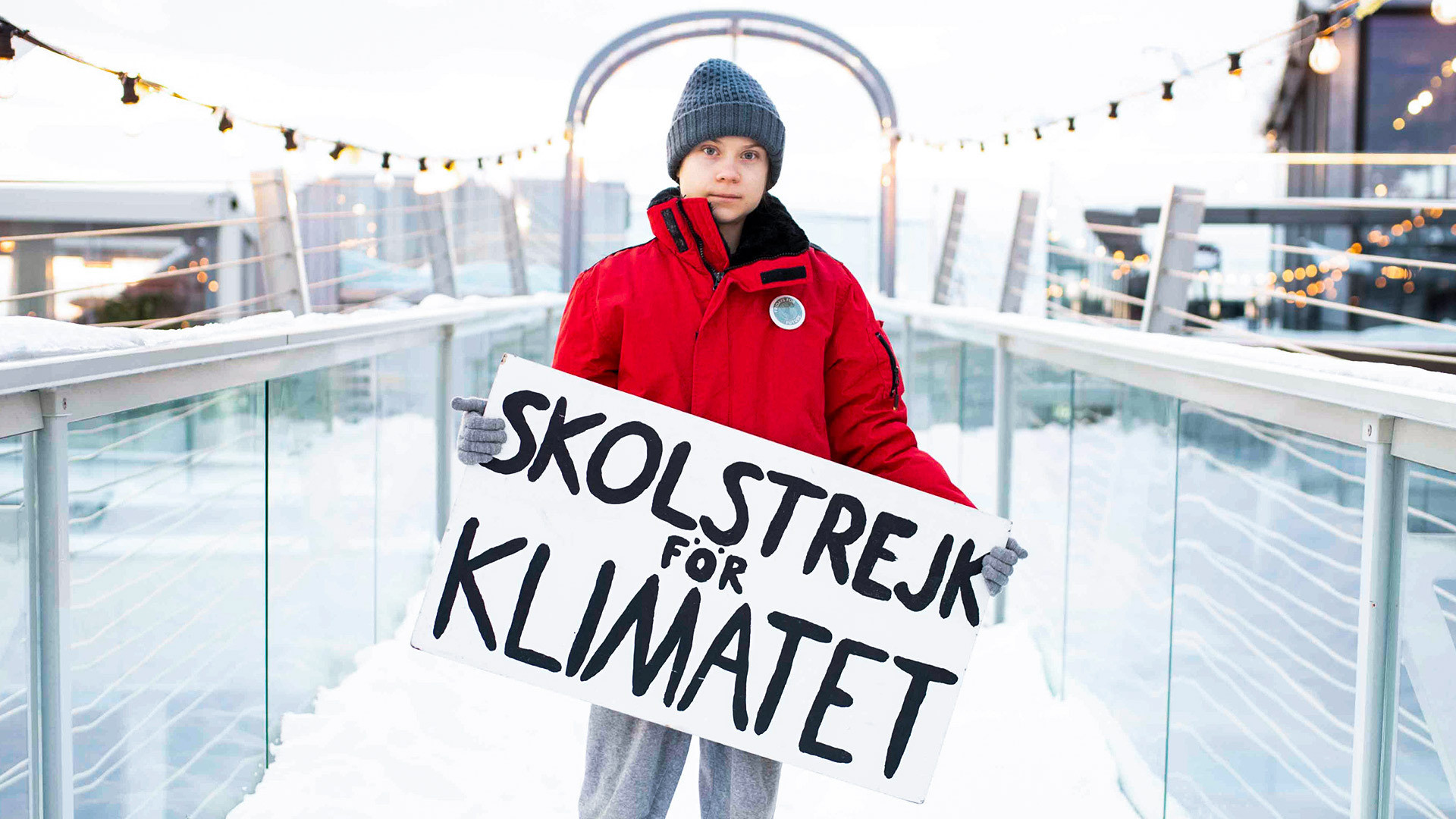 Backdrop for Greta Thunberg: A Year to Change the World
