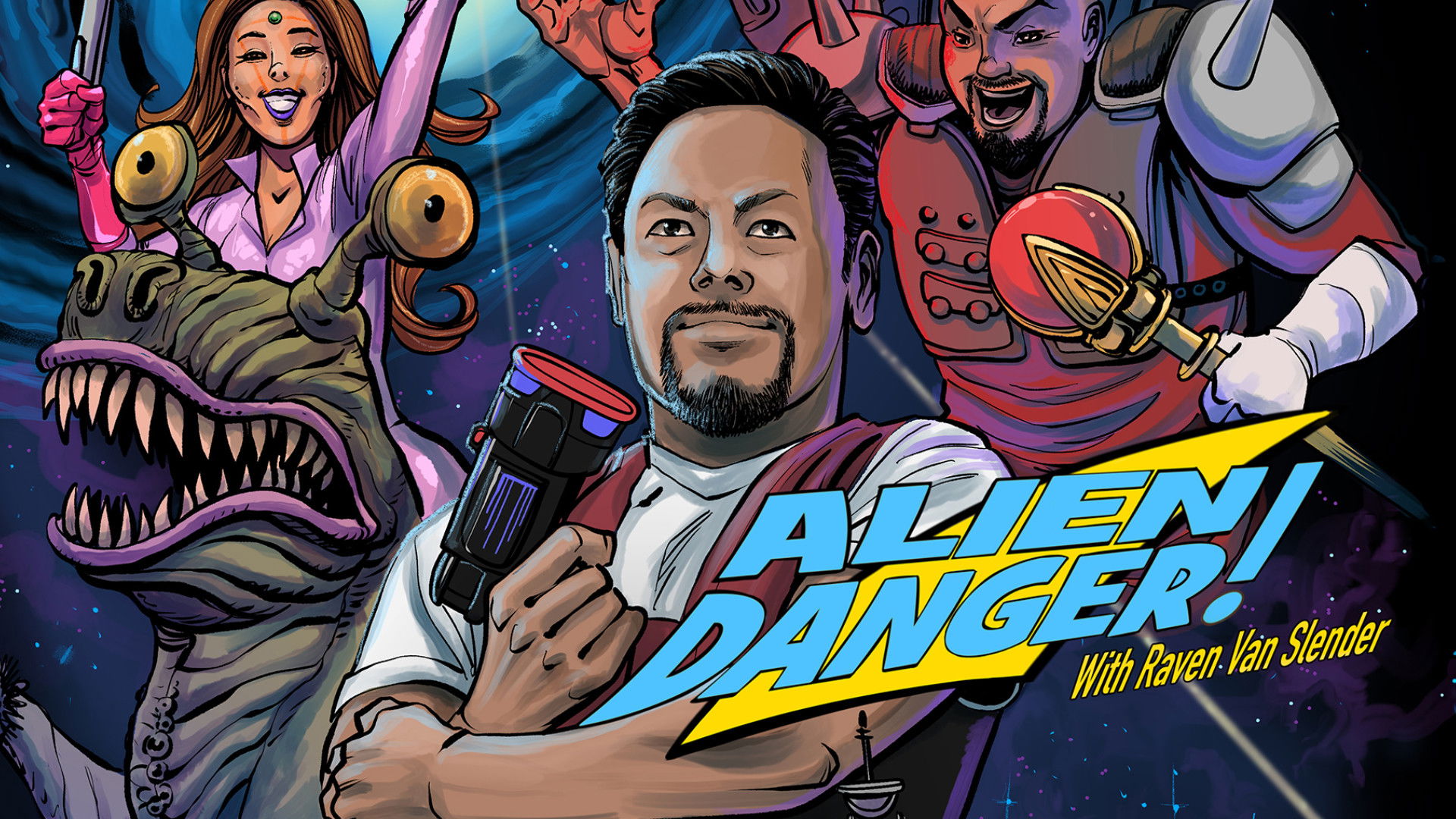 Backdrop for Alien Danger! With Raven Van Slender