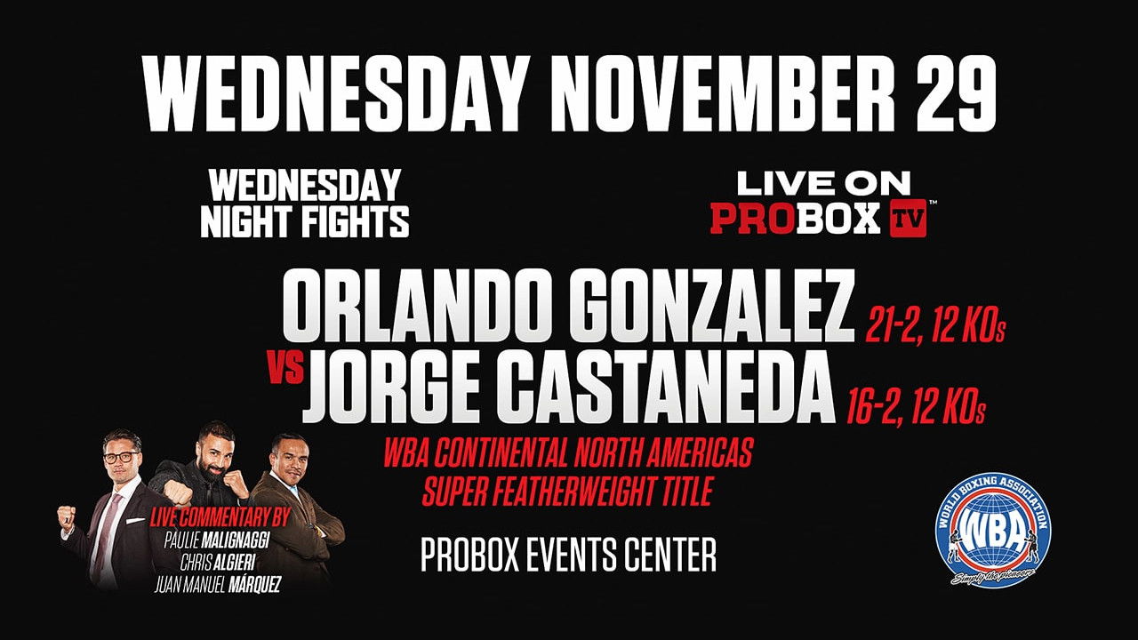 Backdrop for Orlando Gonzalez vs. Jorge Castaneda
