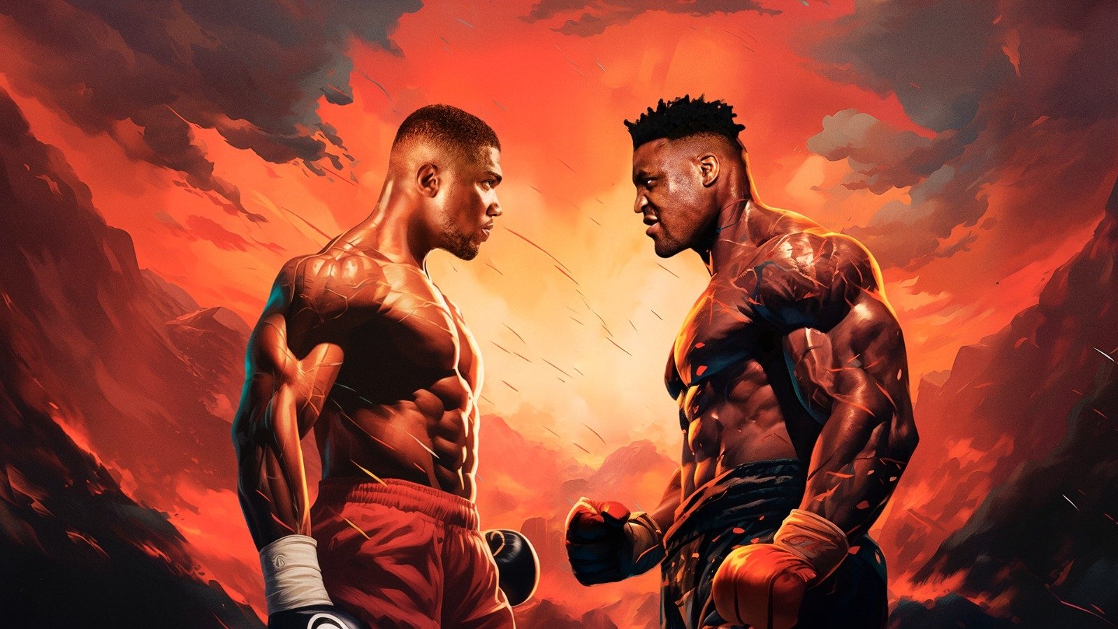 Backdrop for Anthony Joshua vs. Francis Ngannou