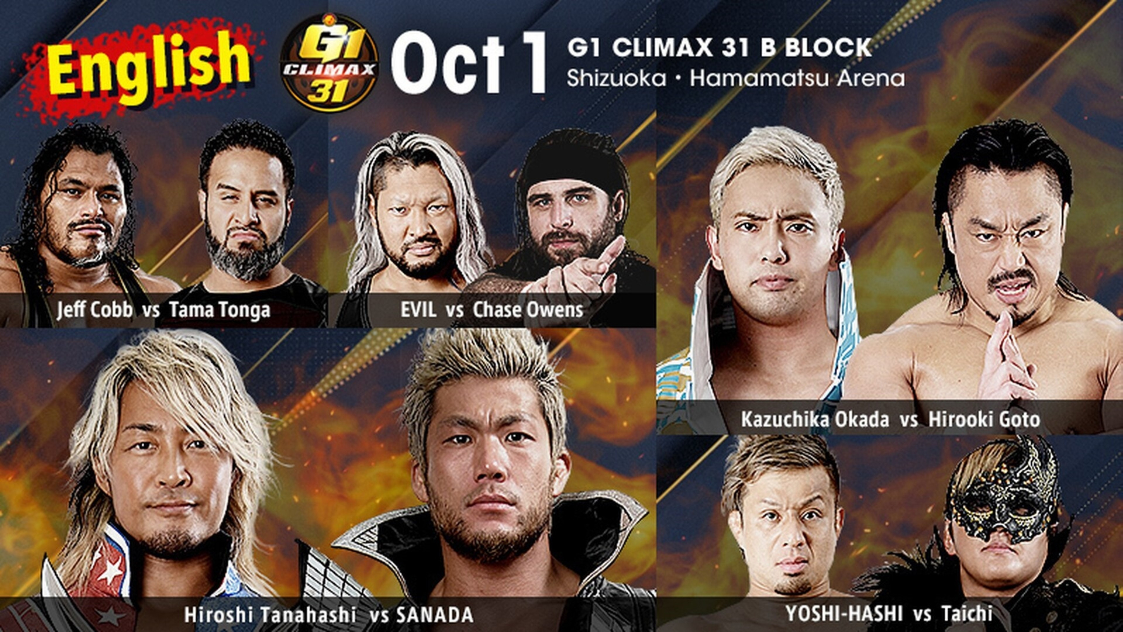 Backdrop for NJPW G1 Climax 31: Day 8