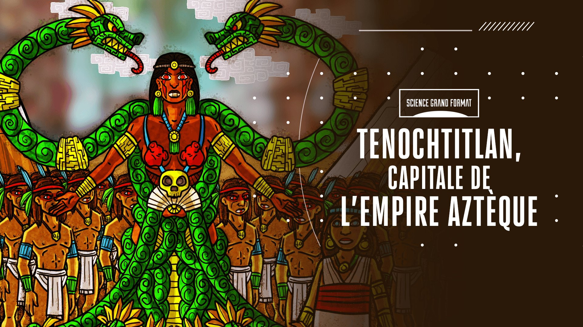 Backdrop for Tenochtitlan, capitale de l'empire Azteque