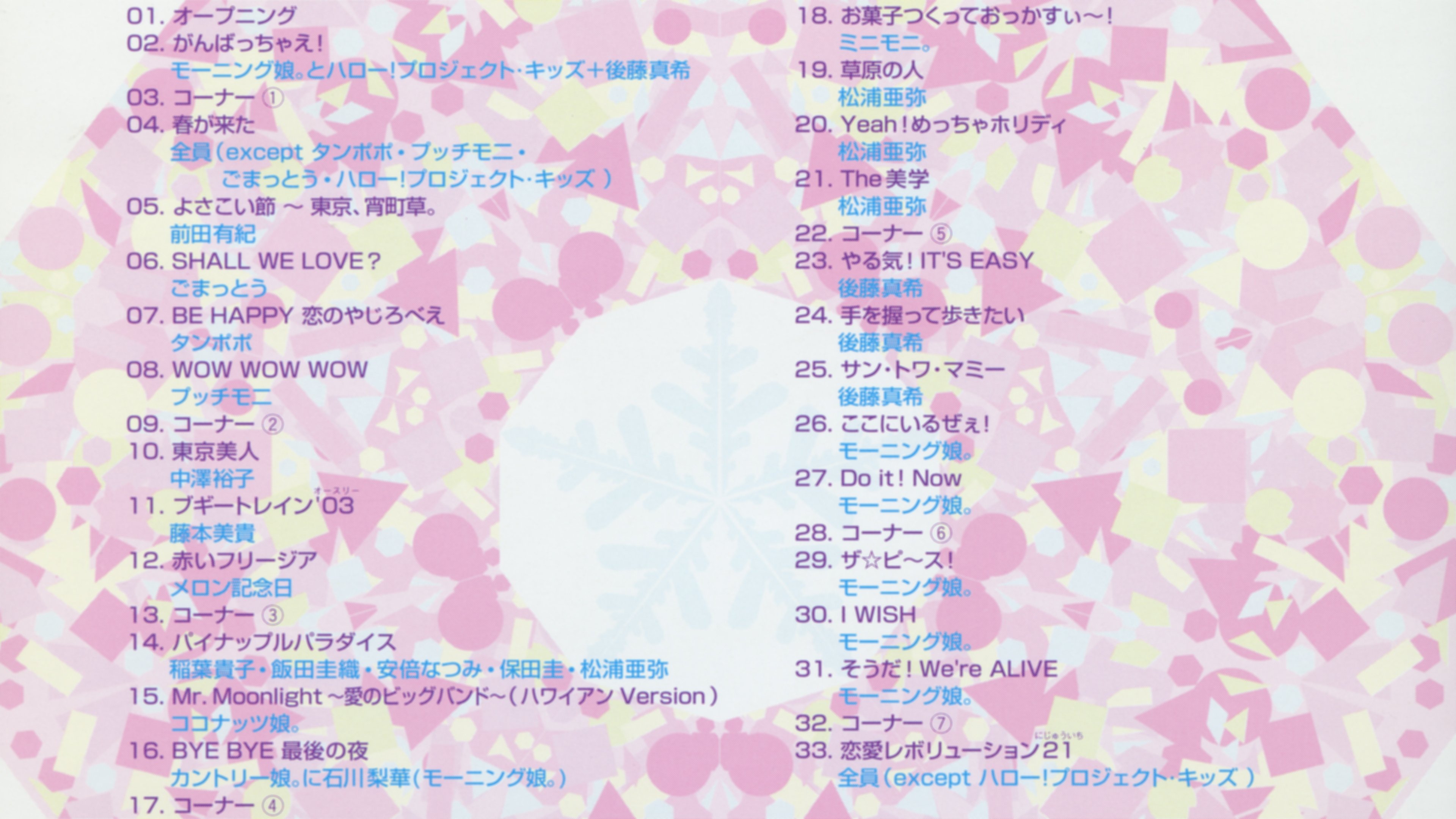 Backdrop for Hello! Project 2003 Winter ~Tanoshin Jattemasu!~