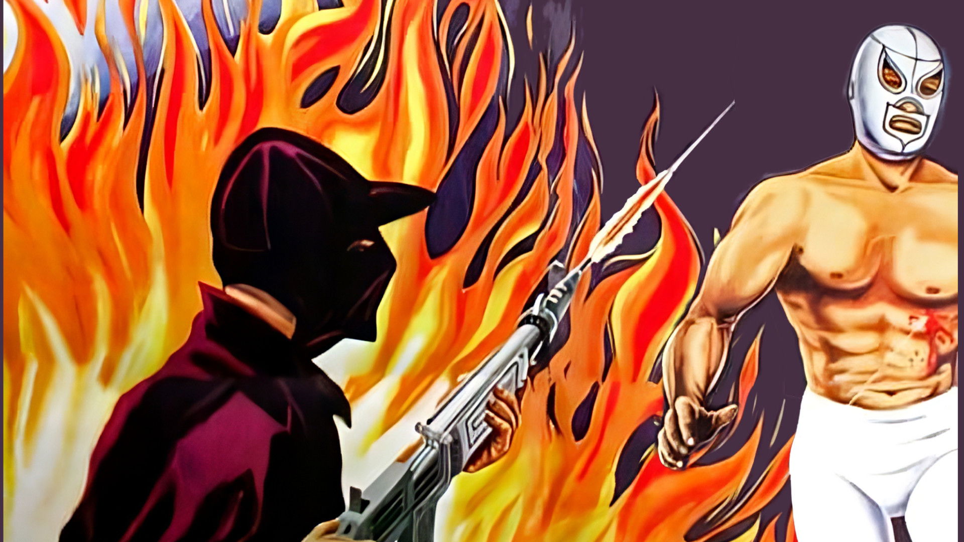 Backdrop for Santo vs. the Vice Mafia