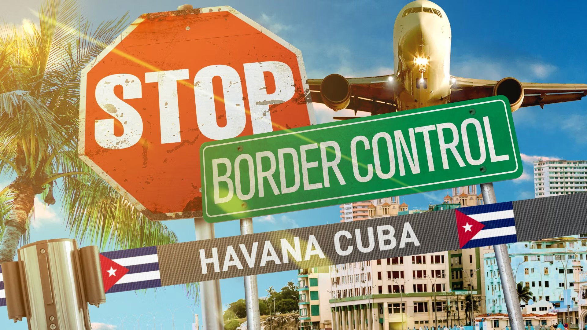 Backdrop for Stop! Border Control: Cuba