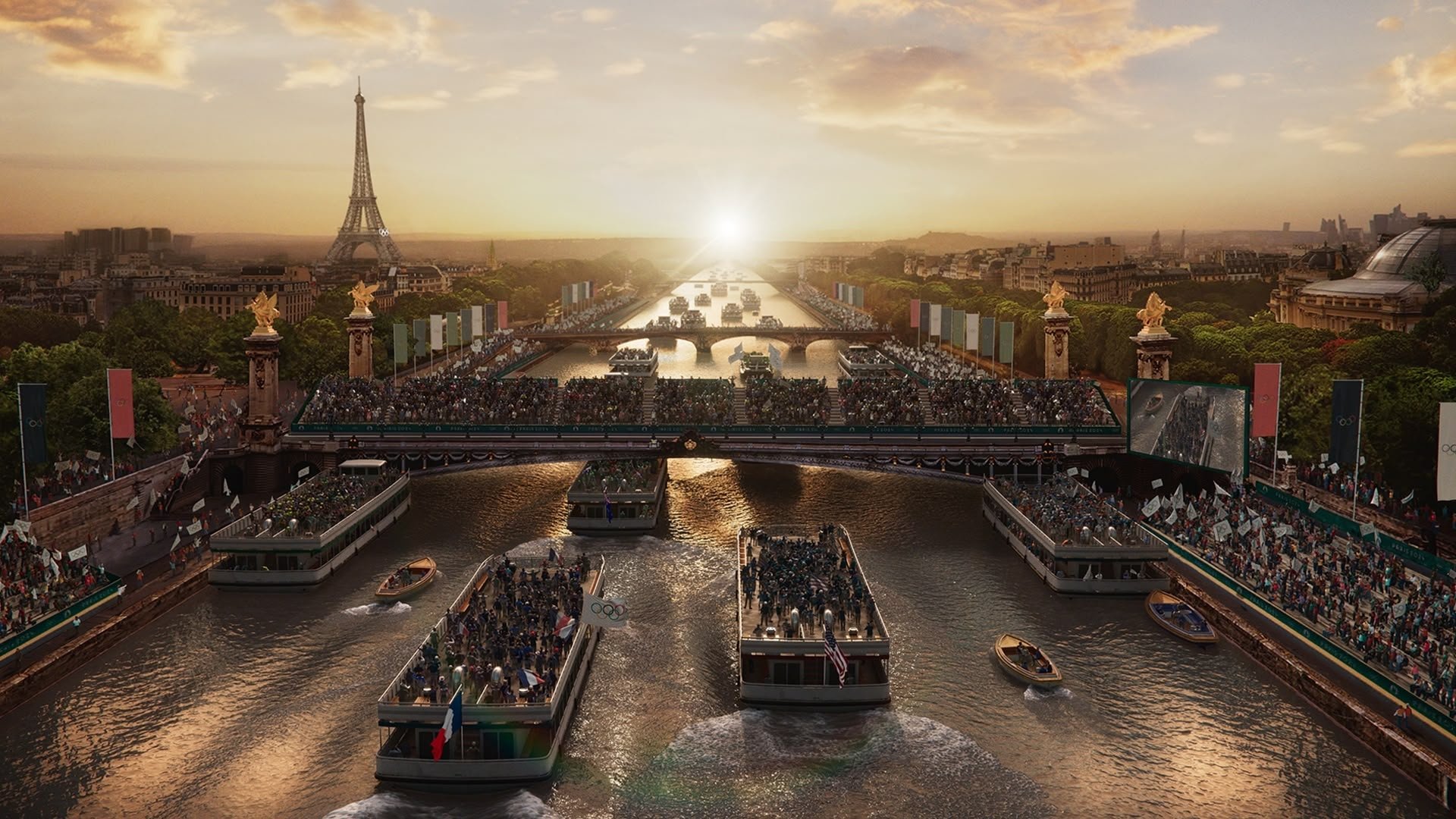 Backdrop for La Grande Seine