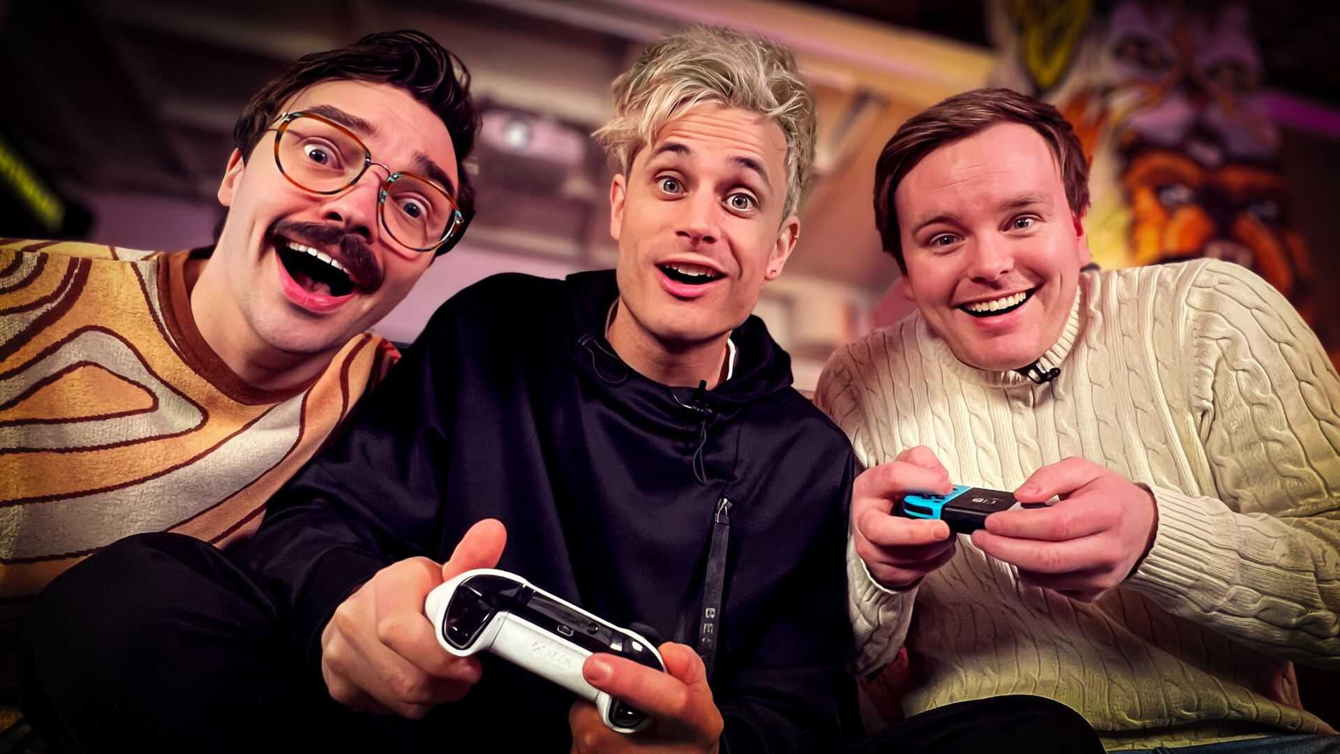 Backdrop for Victor, Chris og Rob Gamer