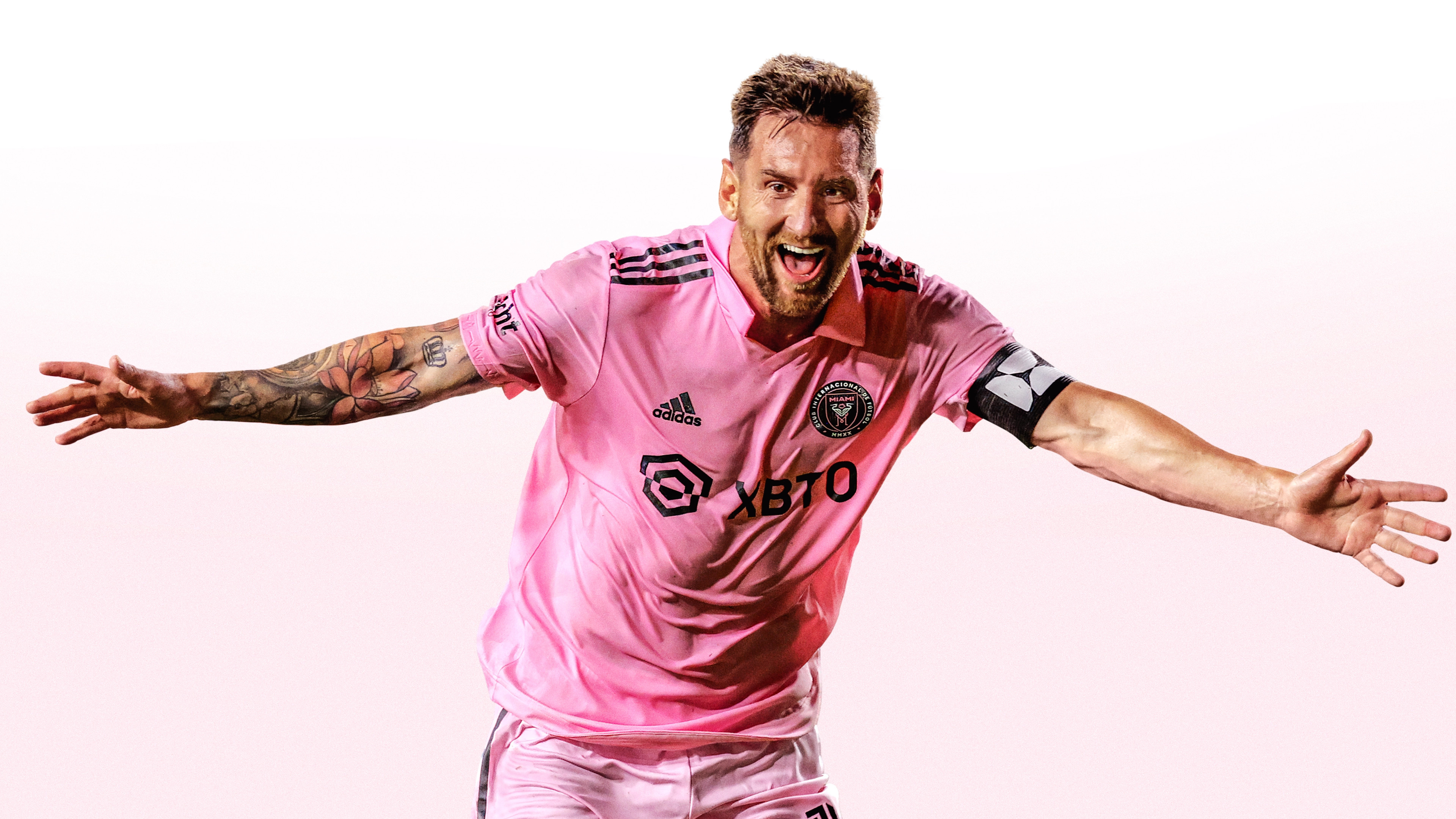 Backdrop for Messi Meets America