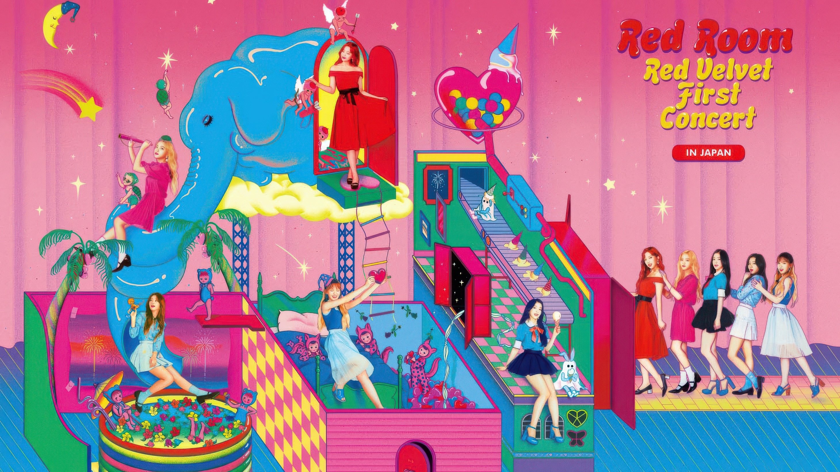 Backdrop for Red Velvet 1st Concert “Red Room” in JAPAN