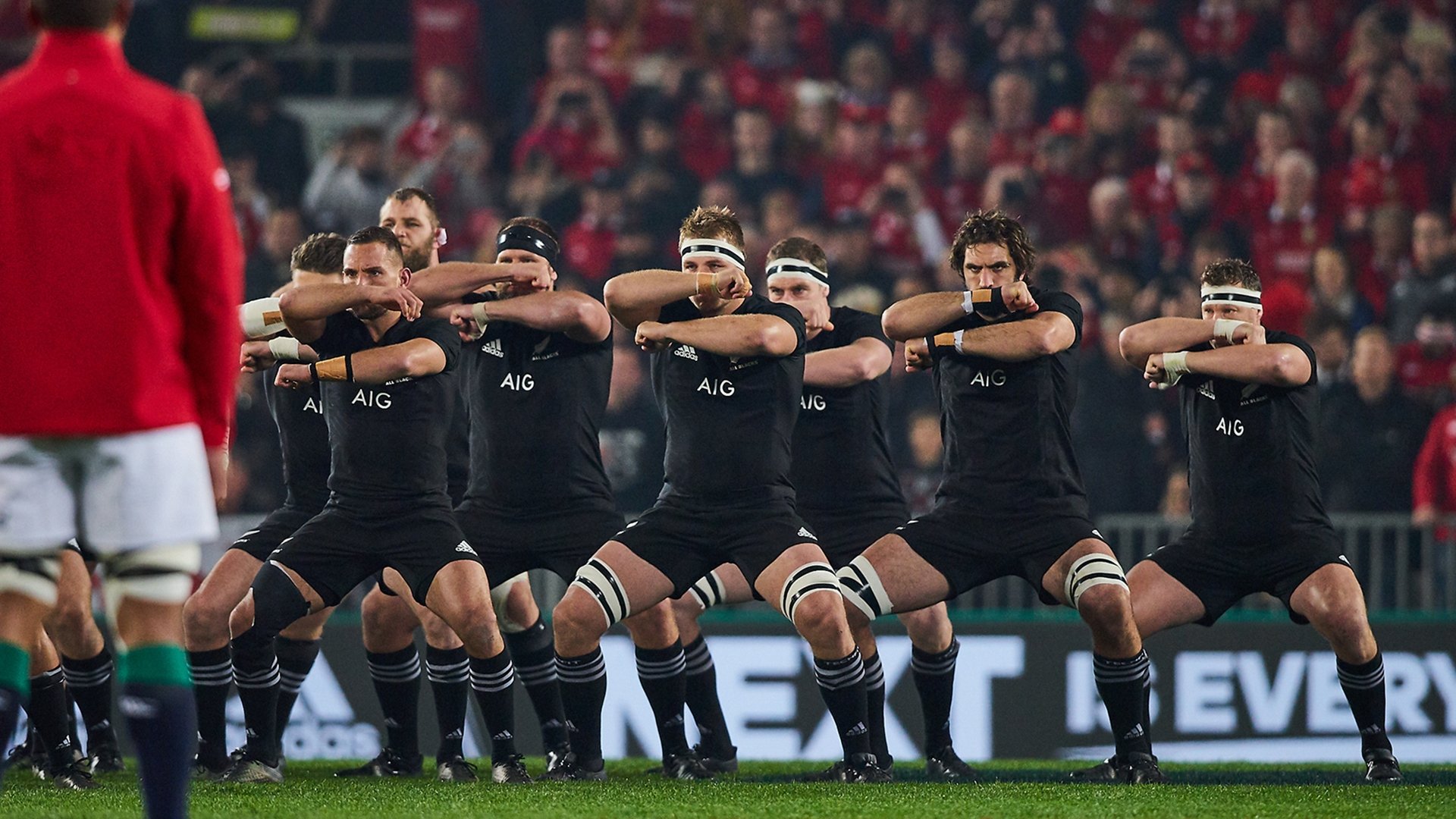 Backdrop for All or Nothing: New Zealand All Blacks