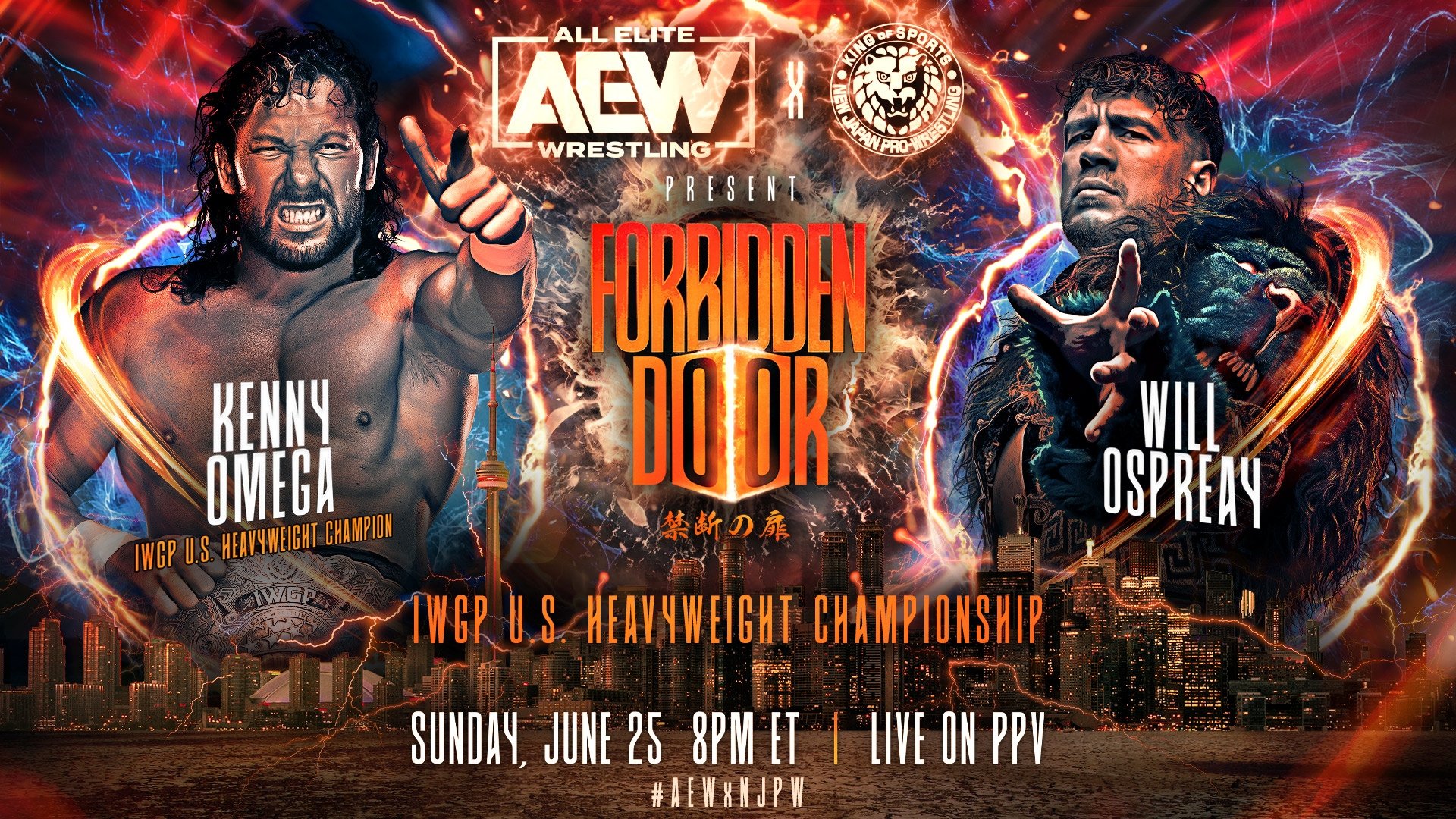 Backdrop for AEW x NJPW Present Forbidden Door 2023