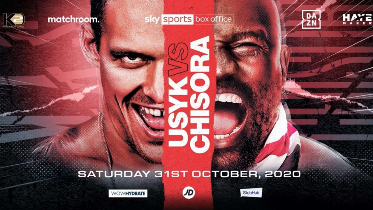 Backdrop for Oleksandr Usyk vs. Derek Chisora