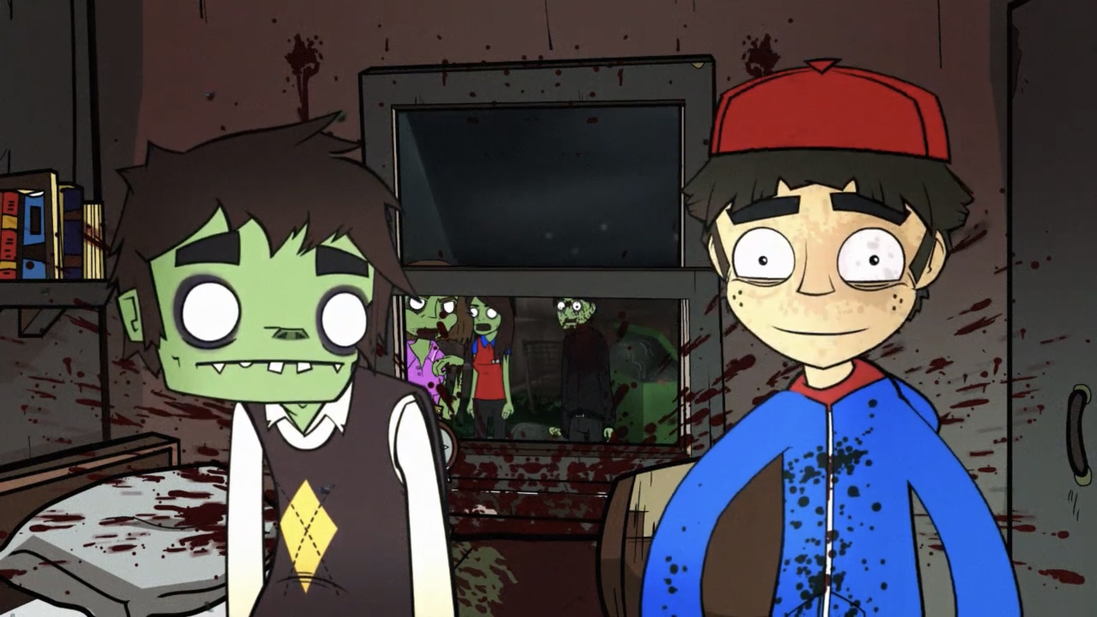 Backdrop for Nate and Steve vs. Zombies