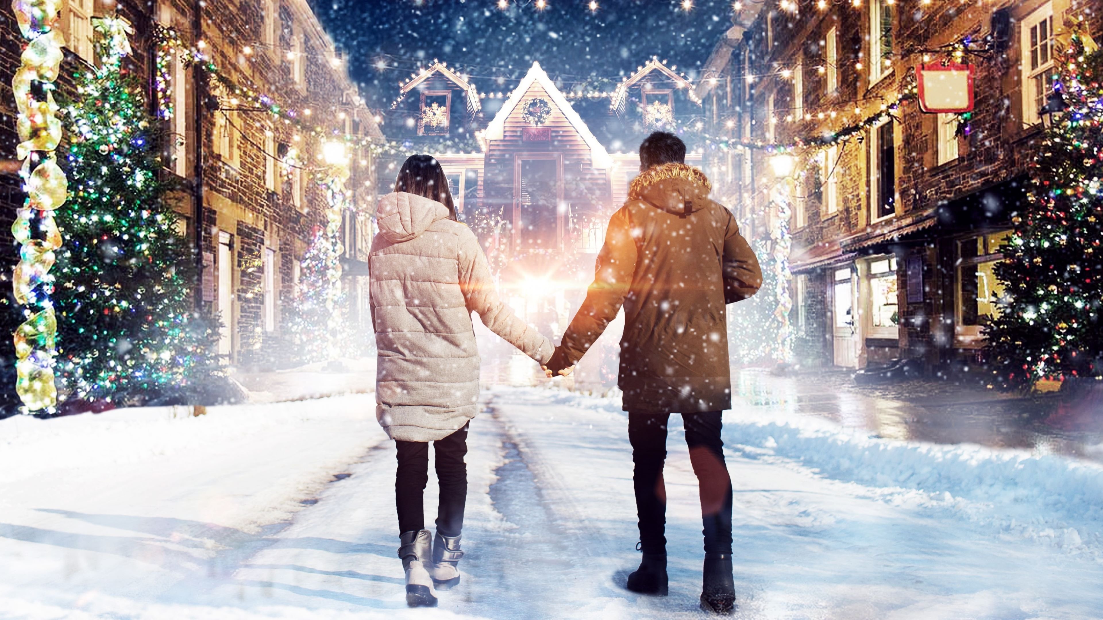 Backdrop for Christmas at the Holly Day Inn