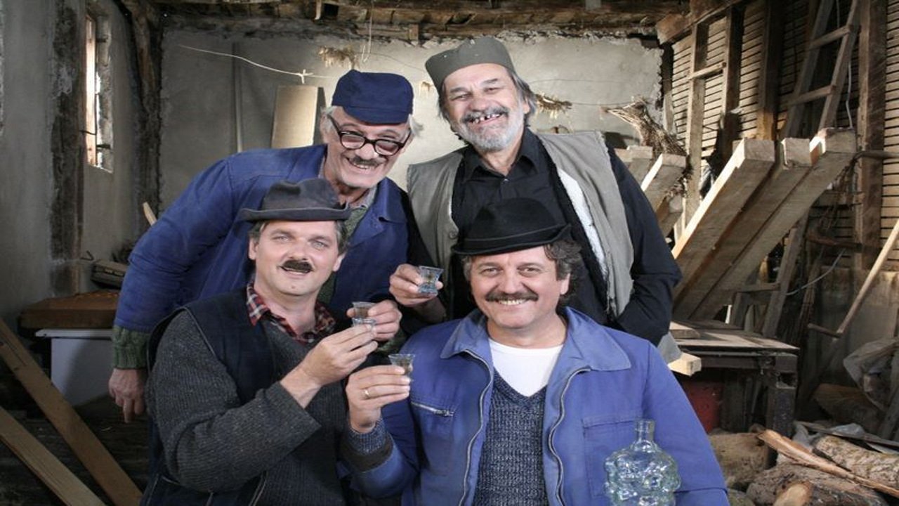 Backdrop for The Village Is Burning, and the Grandmother Is Combing Her Hair