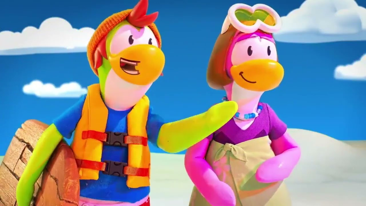 Backdrop for Club Penguin Monster Beach Party