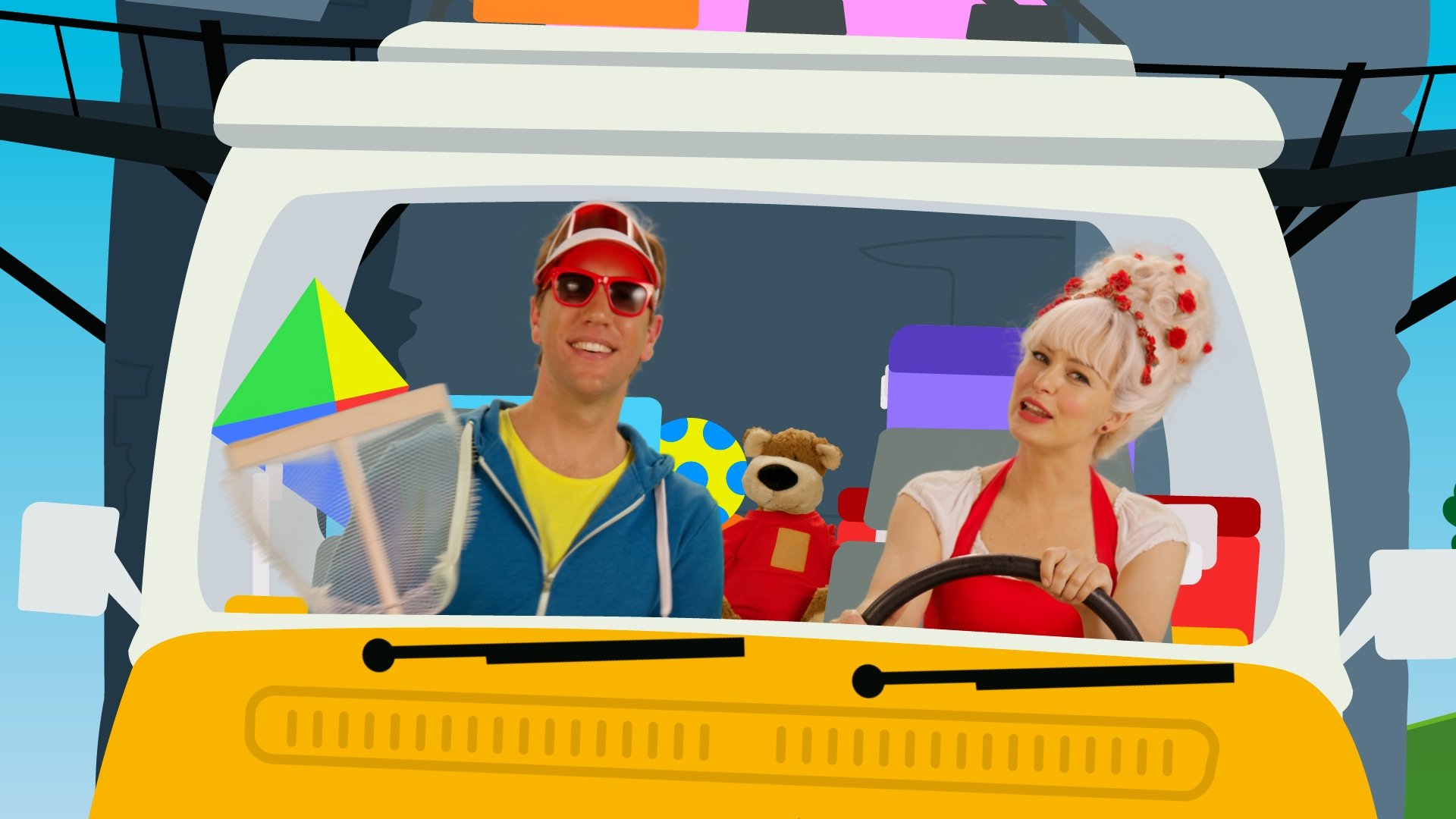 Backdrop for Juf Roos: Op reis naar de regenboog