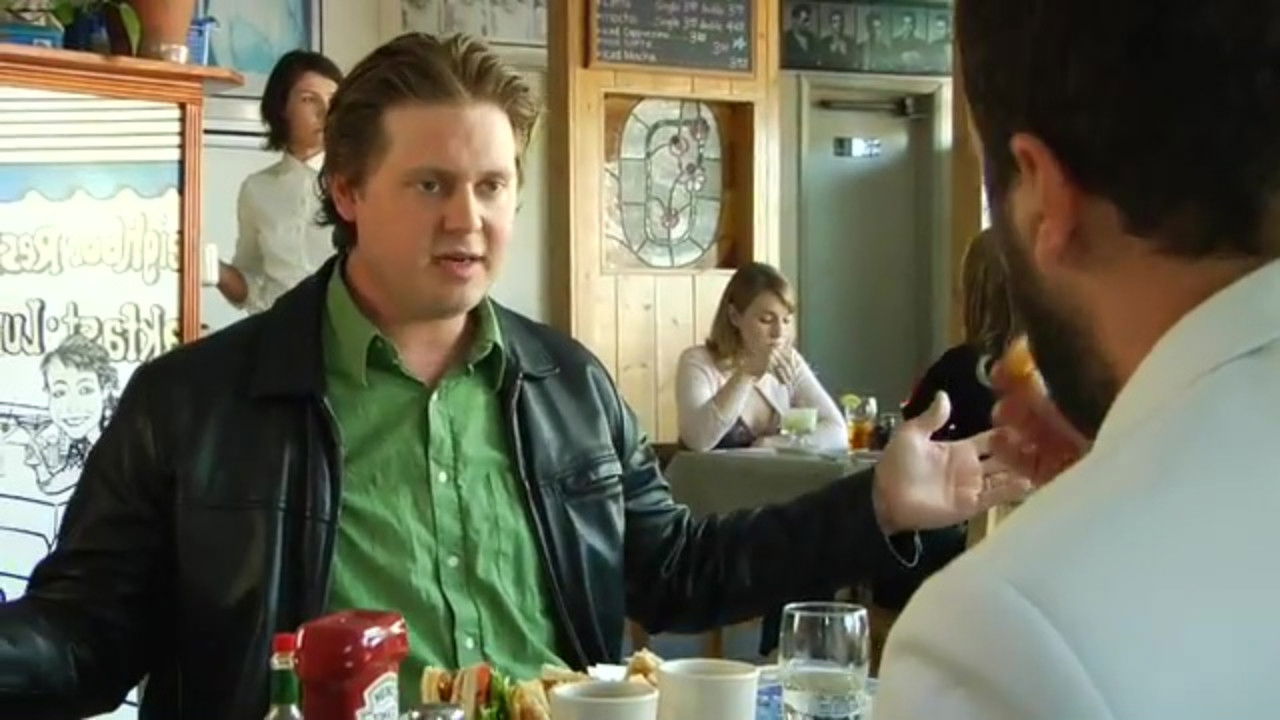 Backdrop for Tim and Gelman Have Lunch