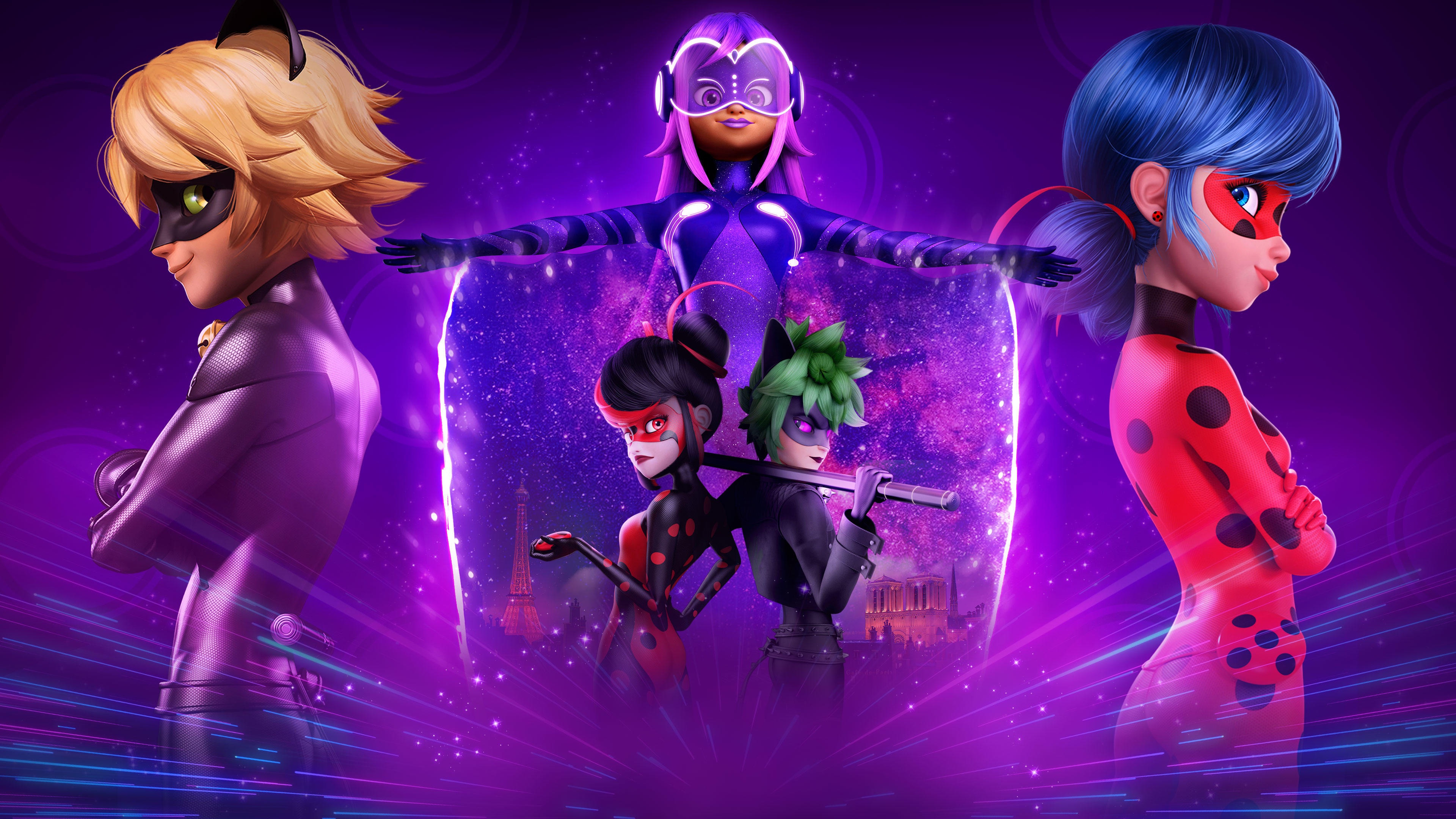Backdrop for Miraculous World: Paris, Tales of Shadybug and Claw Noir