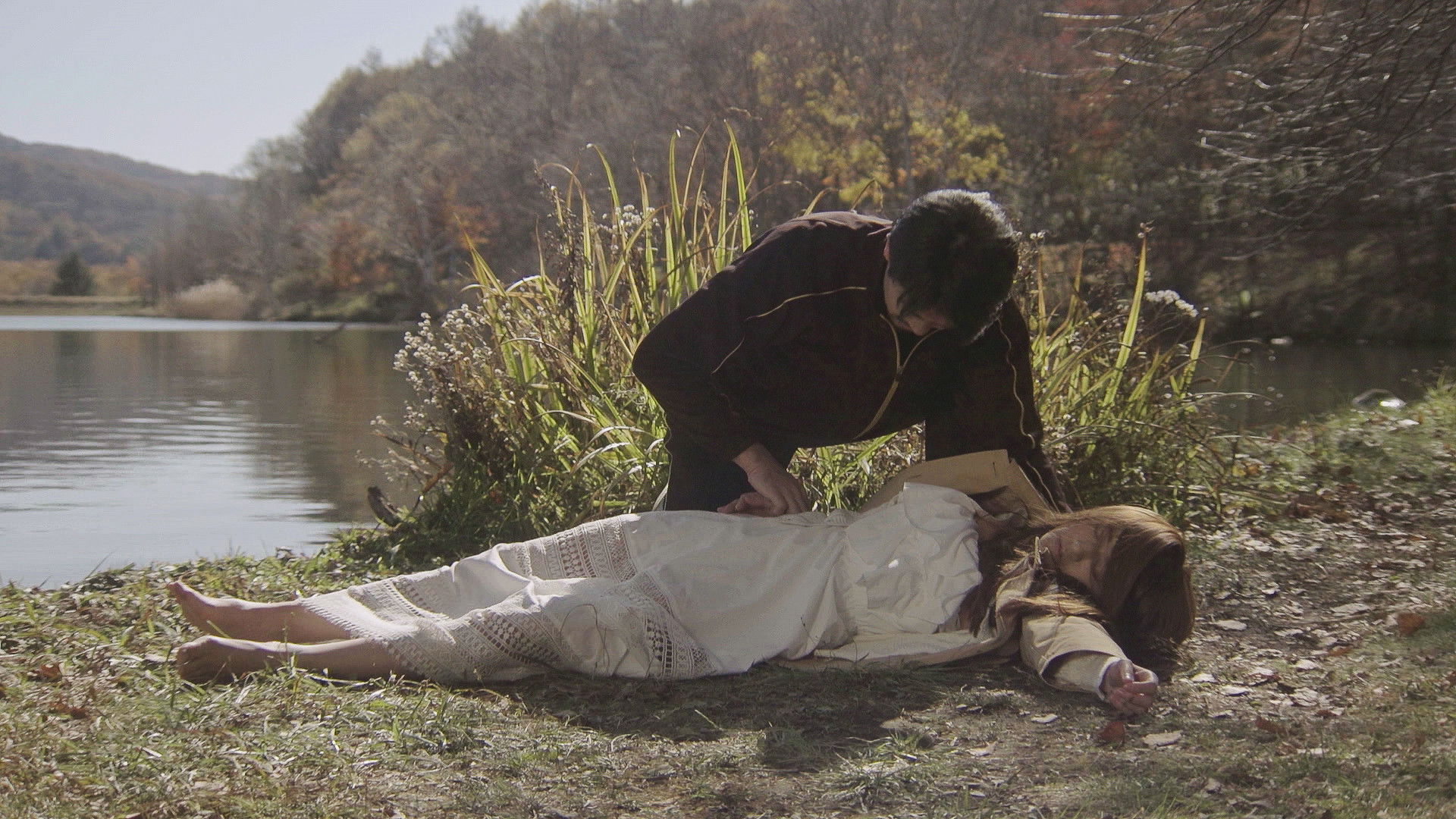 Backdrop for Married Woman's Wetland Disturbed by the Tip of the Tongue