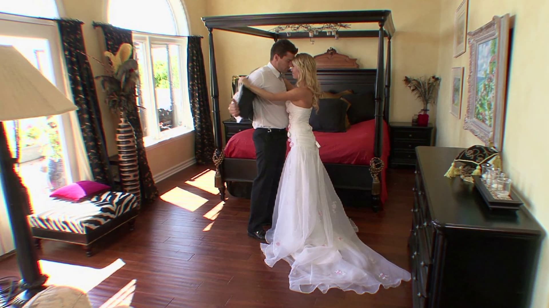 Backdrop for Here Cums the Bride