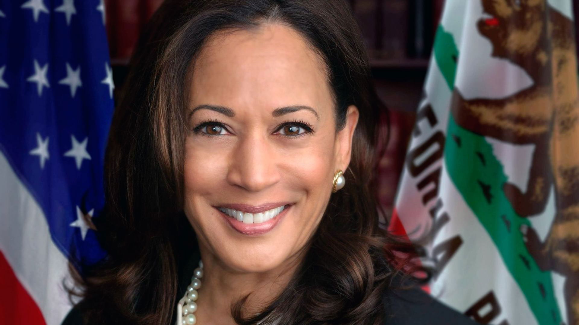 Backdrop for Kamala Harris, an American ambition