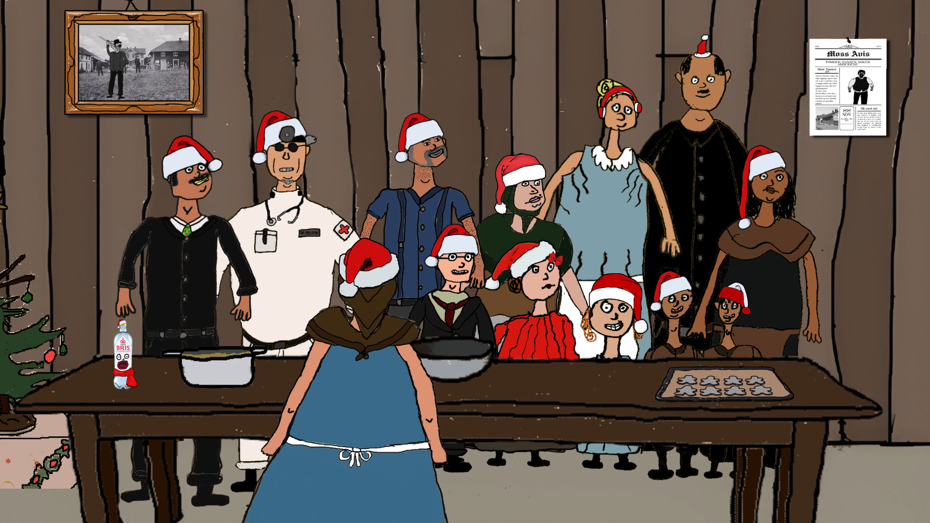 Backdrop for Christmas on Braathen Street