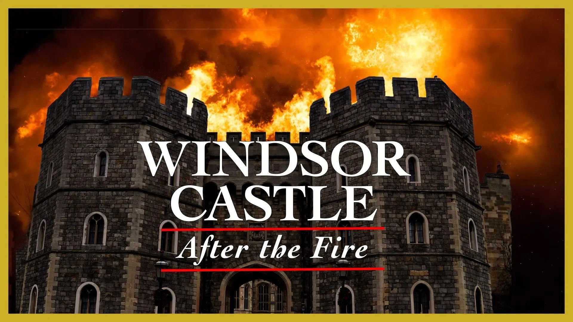 Backdrop for Windsor Castle: After the Fire