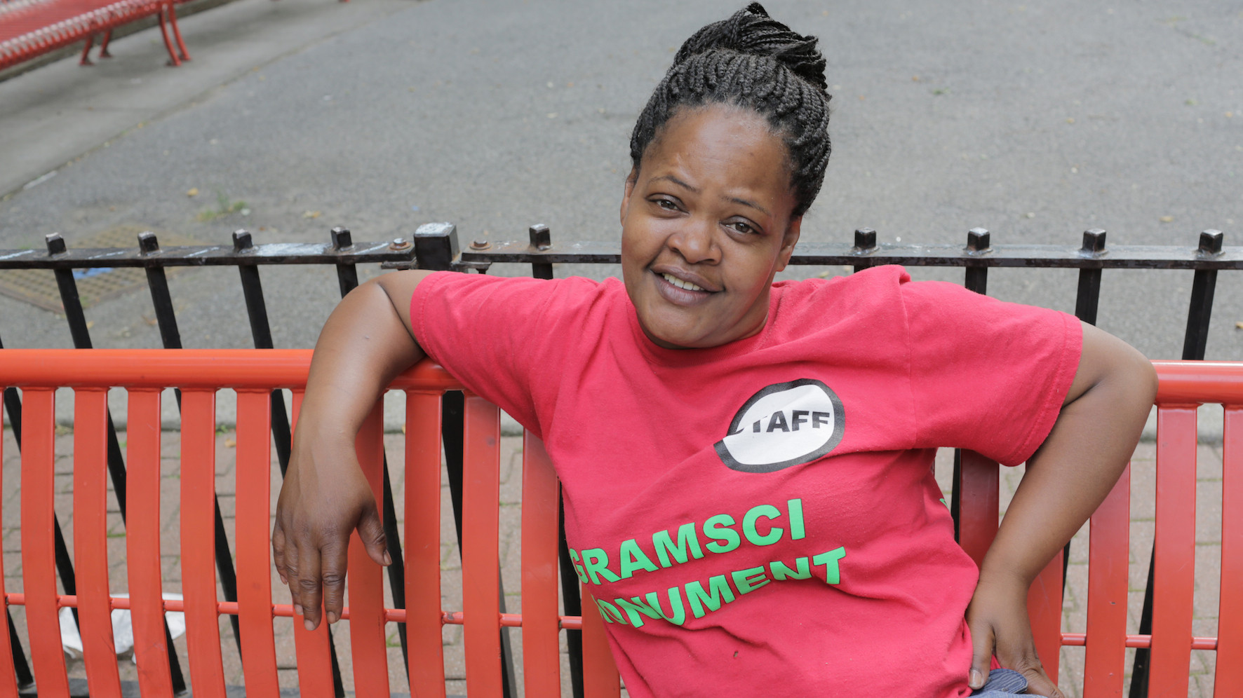 Backdrop for Thomas Hirschhorn – Gramsci Monument